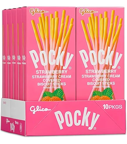 Glico Pocky Chocolate Biscuit Sticks, Party, Snacks, 10 Boxes x