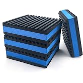 LBG Products Rubber Anti-Vibration Isolator Pads,Heavy Duty Blue EVA Pad for Air Conditioner,Compressors,HVAC,Treadmills etc(4'' X 4'' X 7/8")