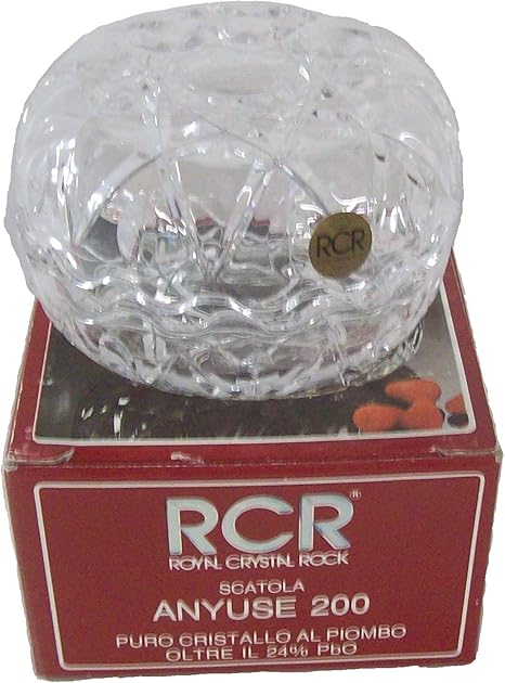 Royal Crystal Rock Box - Caja Redonda de Cristal (10,16 cm): Amazon.es: Hogar