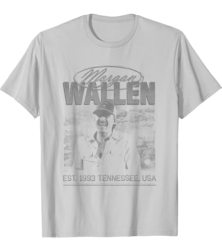 wallen cigarette shirt Morgan Men's EST 1993 Tennessee Laughing Red Blue T - White 100% premium cotton jersey and designed in a relaxed fit thats perfect for everyday wear Morgan Wallen X Target -