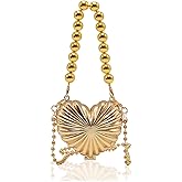 Miuco Heart Shaped Mini Evening Bags for Women Satchel Handbags Shoulder Bag Crossbody