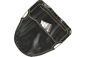 koaunert PU Leather Motorcycle Under Storage Pouch with Dual Pockets for Storing Sundries and Documents Just Simply Fixed On 
