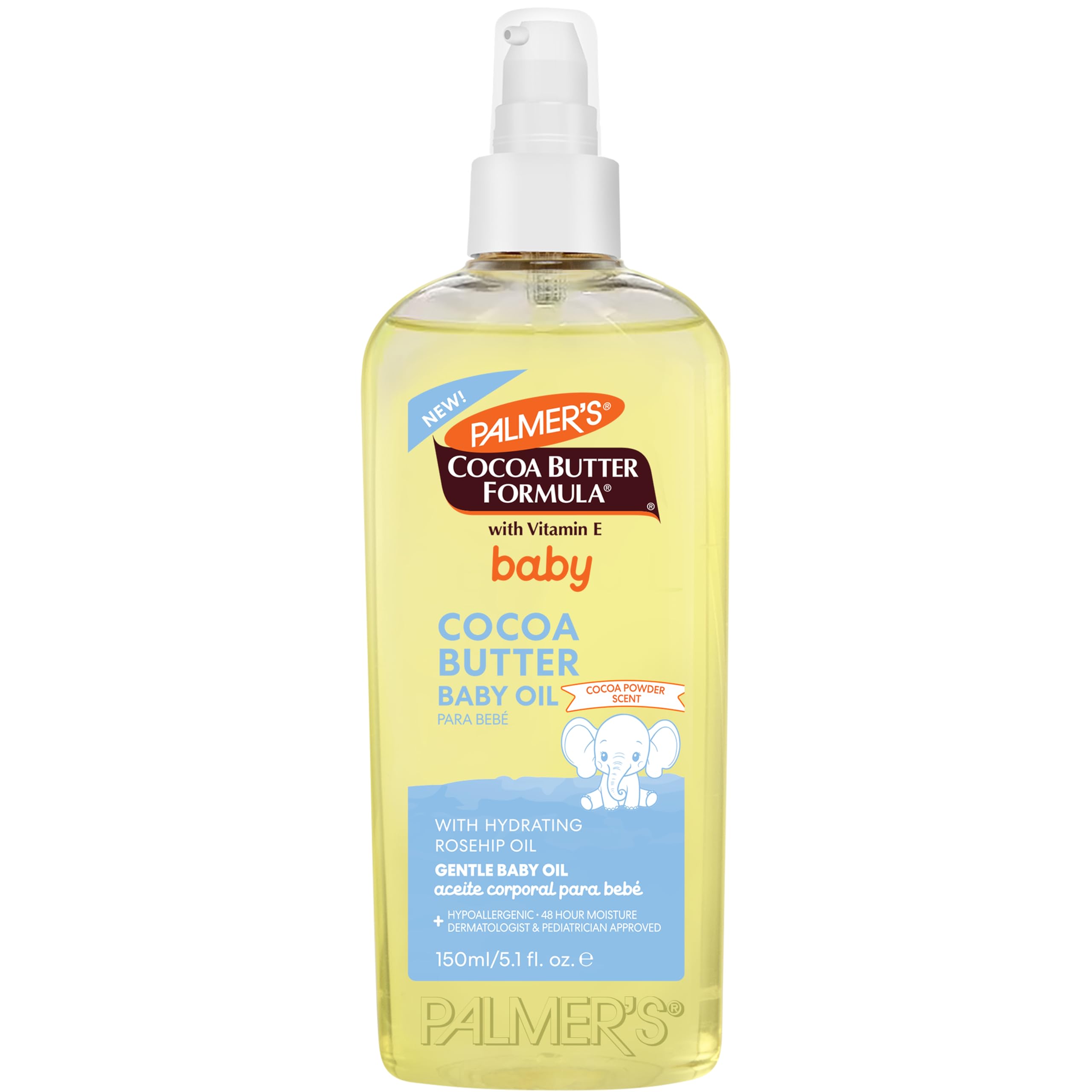 Photo 1 of Palmer's Cocoa Butter Formula Gentle Baby Oil, 5.1 fl oz, Nourishing for Delicate Skin, Vitamin E Baby Essentials