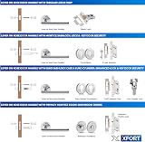XFORT 4 Pack Door Handle on Rose Polished Chrome Internal Lever Handles view 5