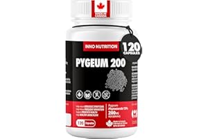Inno Nutrition Pygeum Extract 200mg 120 Capsules Standardized to 13.0% Phytosterols | Prostate & Urinary Health Support for M