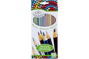 ROYAL & LANGNICKEL Metallic Color Pencil Set of 12 Colors