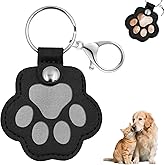 Eosraffa Pet Memorial Gifts for Dogs Cats, Leather Paw Print Pet Fur Keepsake Keychain, Cute Charm for Pet Lovers