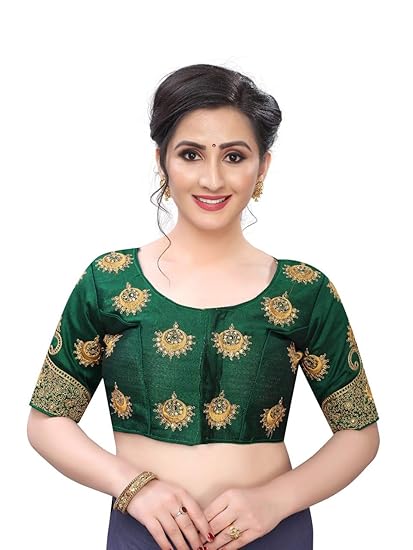 Women's Embroidered Design Readymade Blouse Saree For Lehenga Choli Blouse