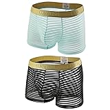 Laxier 2 Pack of Men Boxer Briefs Transparent