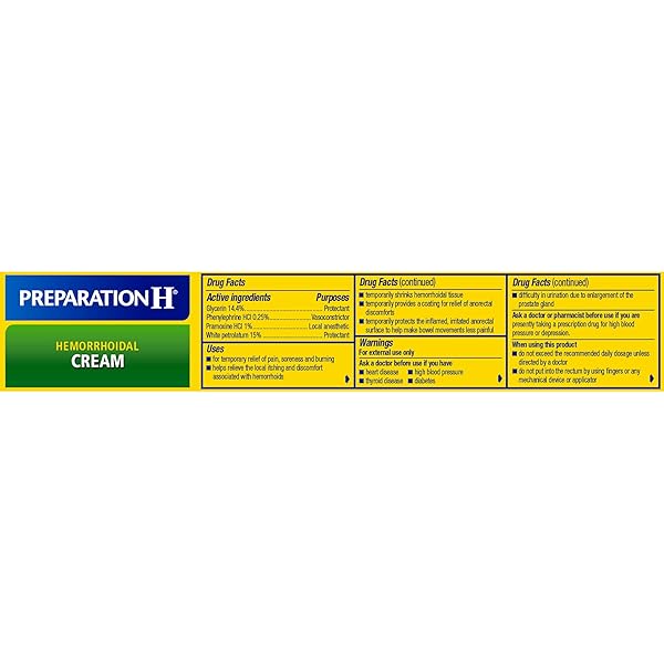 PREPARATION H HEMORRHOID CREAM WITH ALOE FOR MULTI-SYMPTOM RELIEF – 1.8 OZ TUBE