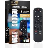 UltraPro OneTouch Backlit Remote Control for Smart TV | Samsung, LG, Sony, Vizio, Roku, Fire TV, Replacement, Black, 83758