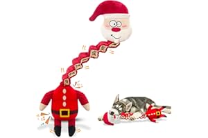 kachewlulu Christmas Large Interactive Dog Toys: Squeaky Plush Stuffed Dog Toy for Large Dogs - Big Chew Santa Dogs Toys for Puppy Small Medium Large Breeds