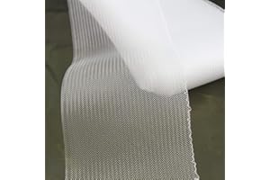 BIAS BESPOKE 25 Yards of Hard Horsehair Braid with Gathering Thread, 6" Wide, Transparent