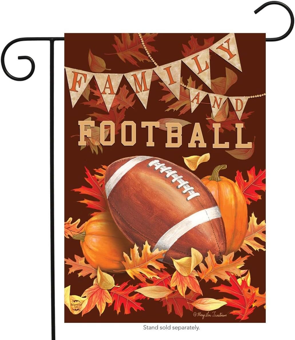 Family & Football Fall Garden Flag Autumn Sports Game Day