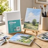 EXERZ 15x20cm Canvas Panels 6pk 3mm 280gsm 100% Cotton Triple Primed view 7
