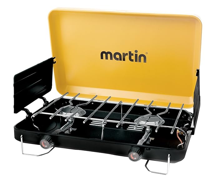 Martin 2 Burner Propane Stove Grill Gas 20000 Btu Outdoor Portable