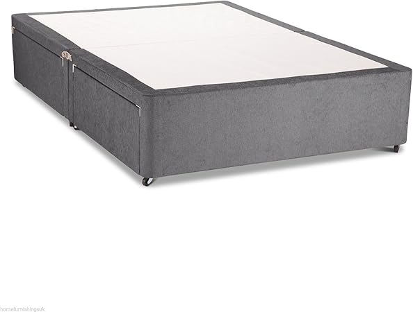Hf4you Chenille Divan Bed Base No Headboard No Drawers 5ft