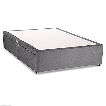 Hf4you Chenille Divan Bed Base No Headboard No Drawers 5ft
