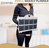 Empire Weekly Planner and Menu Board White Wood Wall Mounted view 2