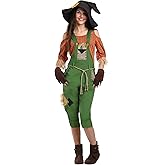 Women's Scarecrow Costume Classic Scarecrow Costume Ladies Adult Outfit Medium