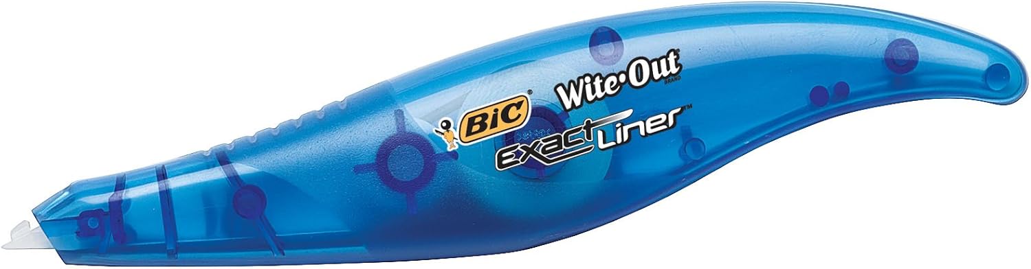 BIC Wite-Out Brand Exact Liner Correction Tape, White, 4-Count: Office Products