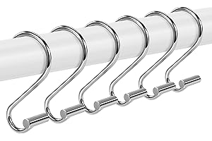 ONEYIM Shower Curtain Hooks Rings,Shower Curtain Rings for Bathroom Shower Rod, Set of 12 Premium Rust-Resistant Metal Shower