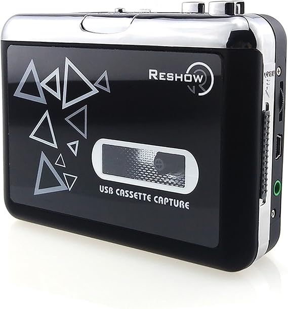 Reshow Cassette Player Portable Tape Player Captures MP3 Audio Music
