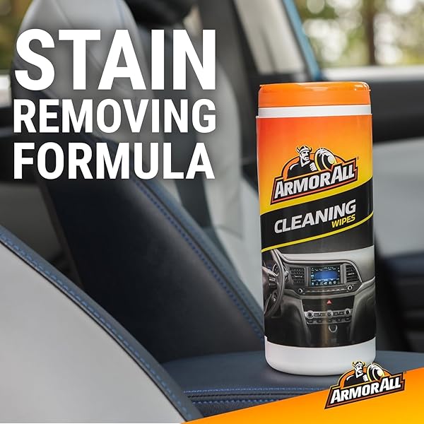 ARMOR ALL CAR CLEANING WIPES, WIPES FOR CAR INTERIOR AND CAR EXTERIOR, 90 WIPES EACH