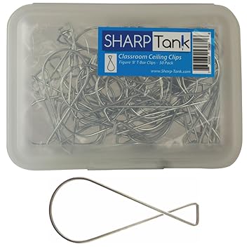 Sharptank Classroom Figure 8 T Bar Squeeze Clip 50 Pack Wire
