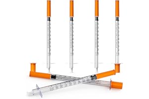 1ml 31G 1/4 Inch (6mm) Insulin Syringes with Needle, Individually Wrapped, Pack of 25