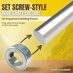 (4-Pack) 3/4” Bore Solid Steel Shaft Collars with