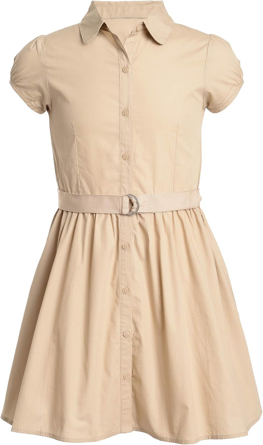 Nautica Girls' School Uniform Short Sleeve Shirtdress: Clothing