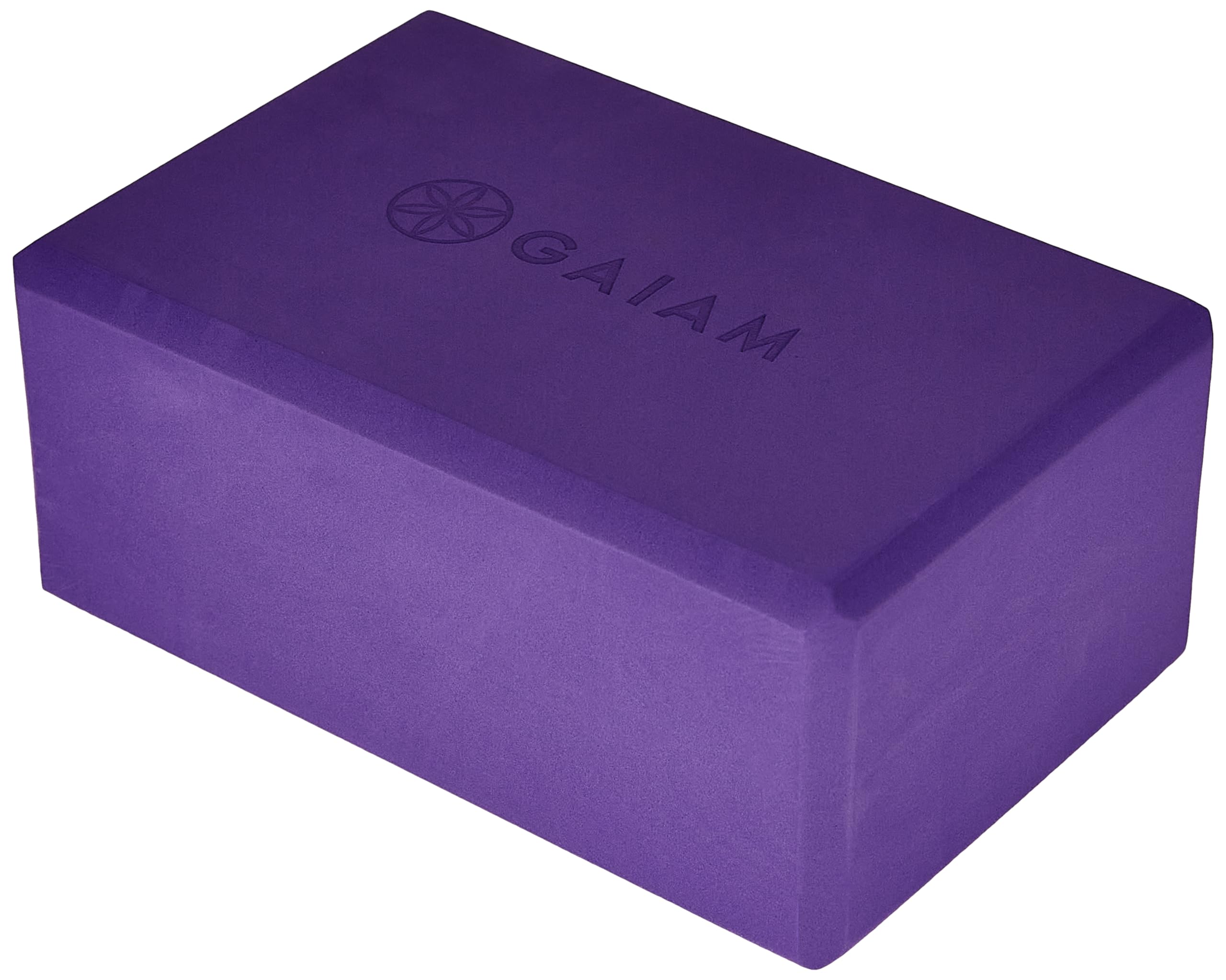 Gaiam Yoga Block - Supportive Latex-Free Eva Foam - Soft Non-Slip Surface with Beveled Edges for Yoga, Pilates, Meditation - Yoga Accessories for Stability, Balance, Deepen Stretches