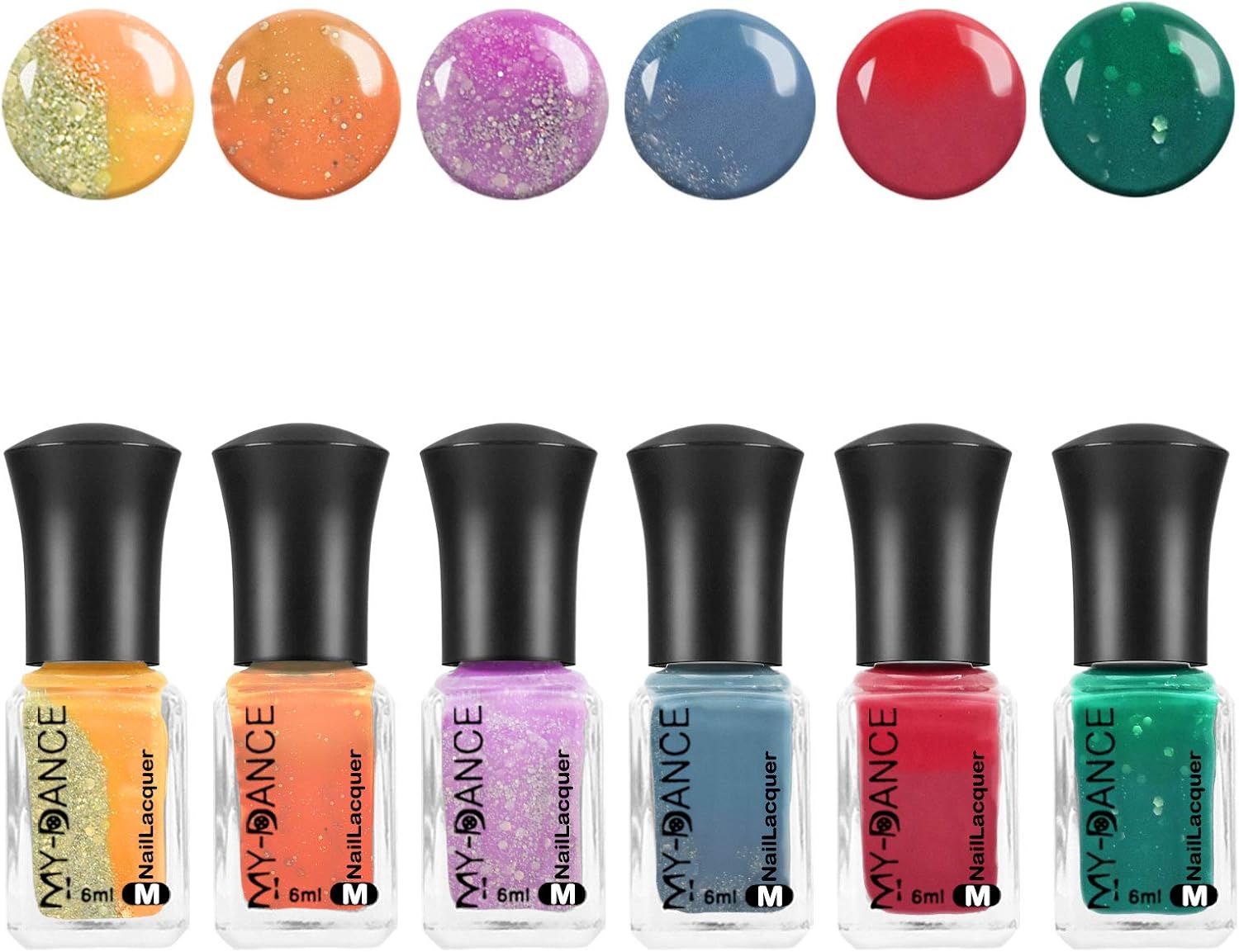Ownest 6 Colors Thermal Nail Polish,Waterbased Temperature Colour