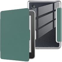 Coque TPU Transparente Souple Pour Kobo Clara Colour 2024 (6") - Protection Avec Veille Automatique - Vert Foncé