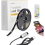LED Lights for TV 70-82inch,WENICE USB LED Light Strip 18.1ft with APP and Remote