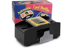 ZAKVOP Automatic Card Shuffler 1-2 Deck, Electric Poker Card Shuffler Machine for UNO Playing Card Game, Electric Shuffler Machine for Blackjack, Texas Hold'em, Family Party Travel (Battery Operated)