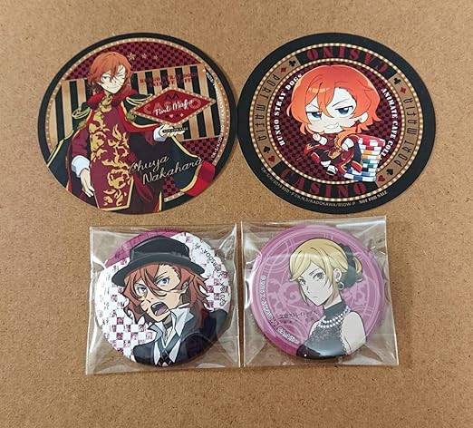 Amazon 文豪ストレイドッグス アニメイトカフェ 文スト カジノ ポートマフィア 缶バッジ 樋口一葉 コースター 中原中也 アニカフェ おもちゃ ホビー