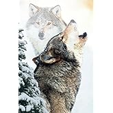 Alterhuman - Howling Grey Wolf in the Winter Scenery: Notebook Designed for Wolf Lovers | Ruled Journal for Writing and Drawing | Lined Daily Notes | Winter Theme Cover