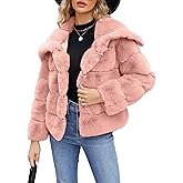 Simplee Apparel Womens Faux Fur Coat Fleece Cropped Jacket Long Sleeve Fur Coats Warm Winter Jackets 2025
