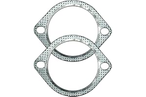 SHINTONES 2 PCS 3.5 Inch 2-Bolt Exhaust Flange Gasket Turbo/Manifold/Header Down/Dump Pipe Flange, High Temperature Graphite for Headers, Catback, Axleback, MLSG High Temp Exhaust Gasket