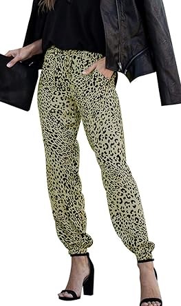 women's leopard joggers
