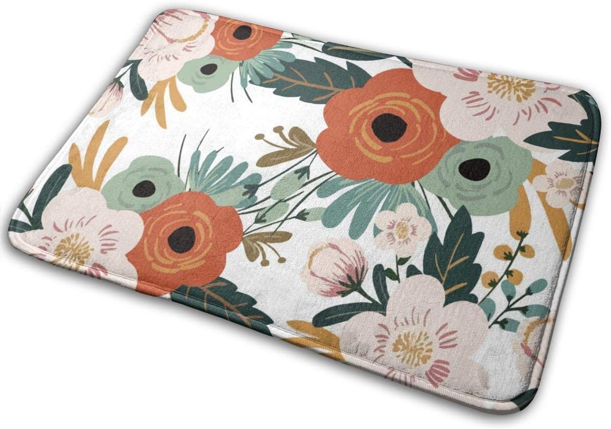 Hangdachang - Felpudo de temporada con hojas florales para puerta