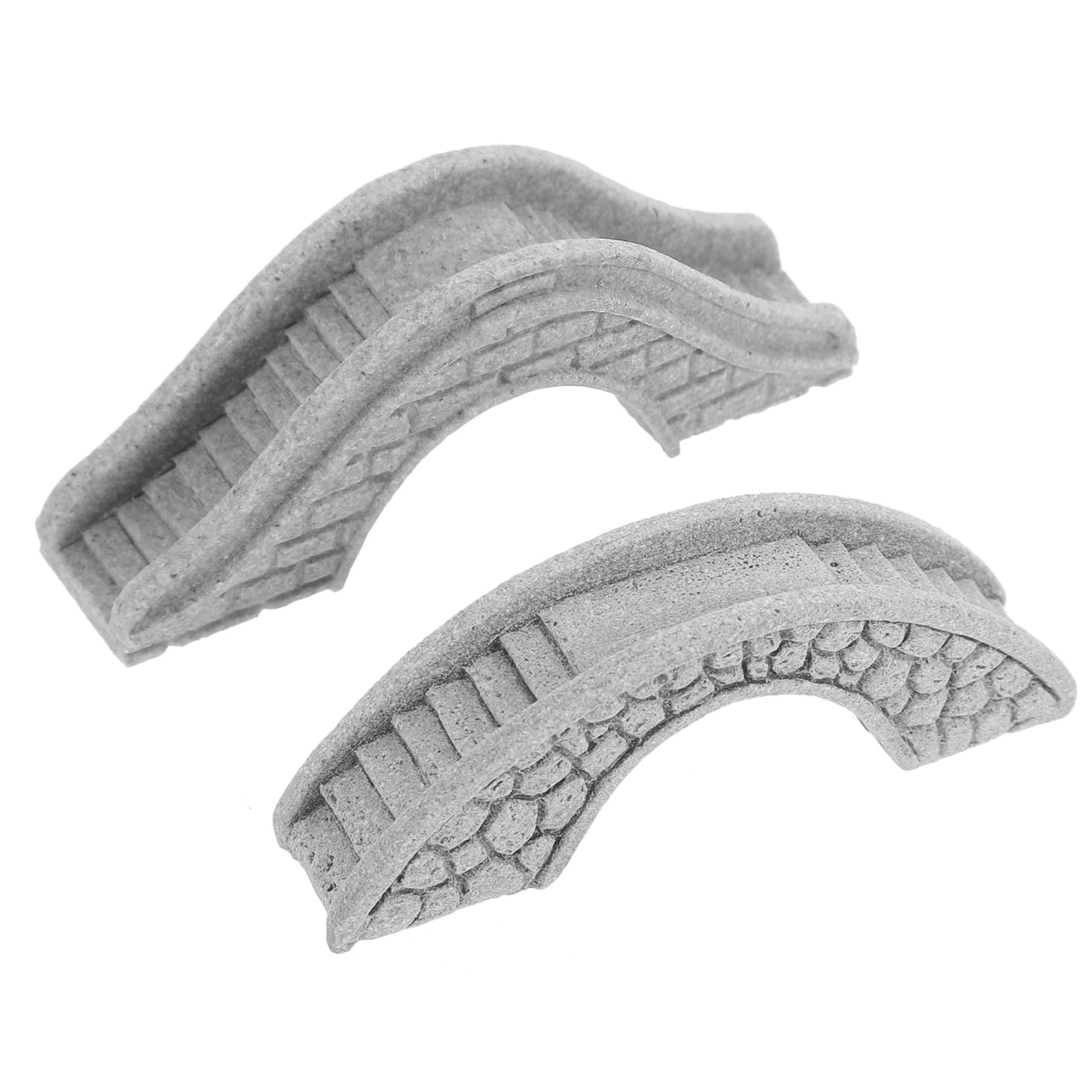 Happyyami 2Pcs Miniature Stone Bridge Ornaments Aquarium Decor for Fish Tanks Garden Scenes Compact 3X1.2X0.6 Inch Realistic Landscape Accessory