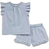 Splendid girls Indigo Short-sleeve Top and Short Set