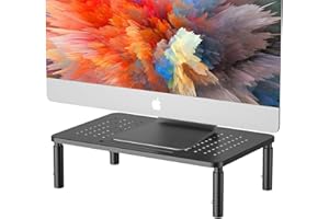 UPGRAVITY Computer Monitor Riser with Adjustable Height, Metal Monitor Stand for for Computer/Laptop/PC/Printer, Computer Monitor Stand Riser Desktop Organizer Stand for Home Office