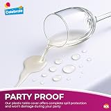 SOL 4pk White Table Cloth Rectangular 274x137cm Heavy Duty Plastic view 5