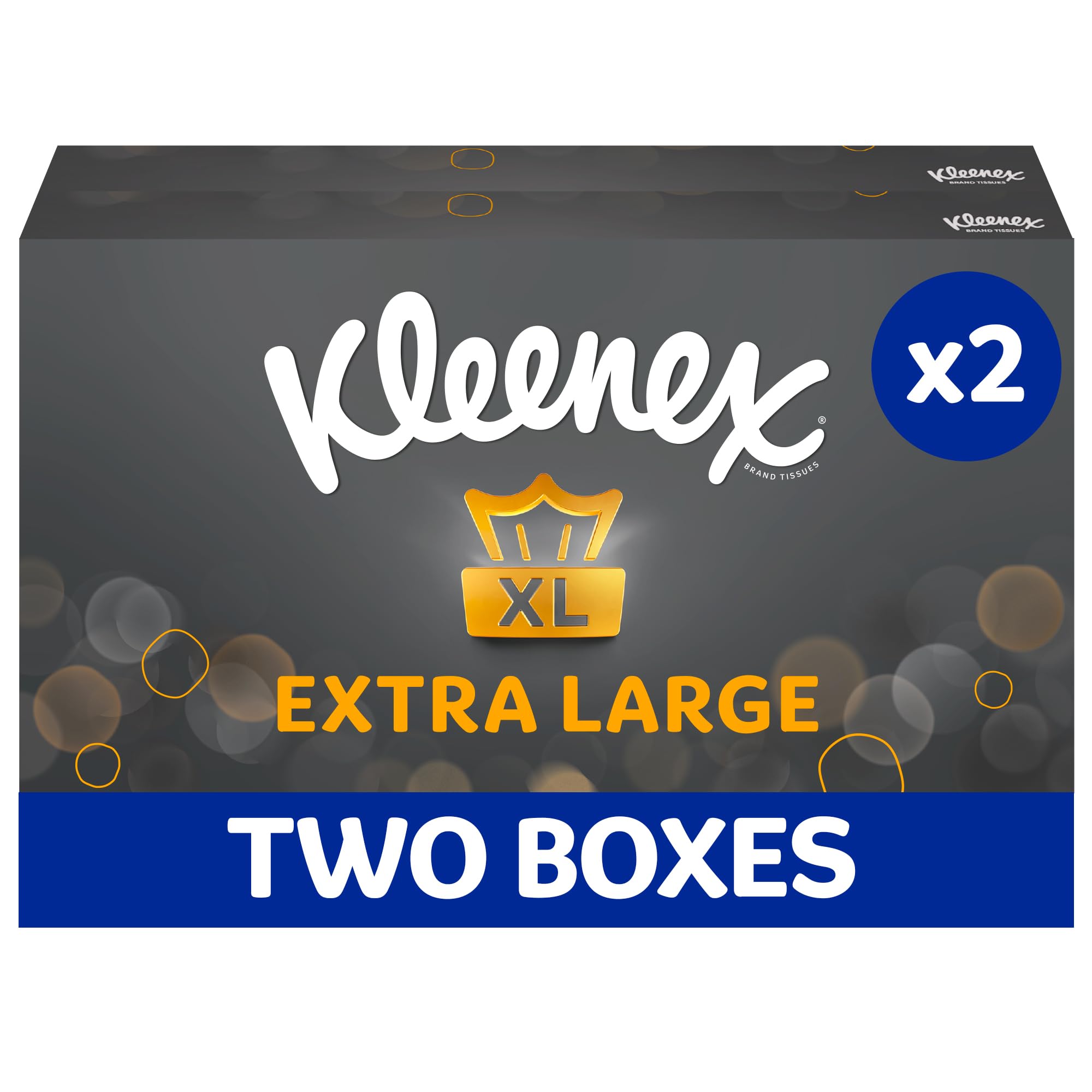 Kleenex Extra Large Tissues - White, Pack of 2