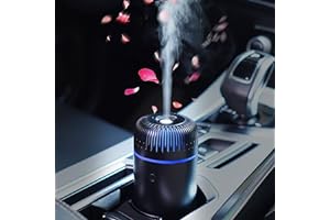 URRSOVV Car Diffuser Humidifier USB Aromatherapy Essential Oil Air Freshener USB Cool Mist Mini Portable Diffuser for Car Home Office Bedroom (Black)
