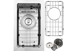 9 Inch Undermount Small Bar Sink, Swift Horse 16Gauge 9x15 Inch Stainless Steel Undermount Small Kitchen Bar Sinks